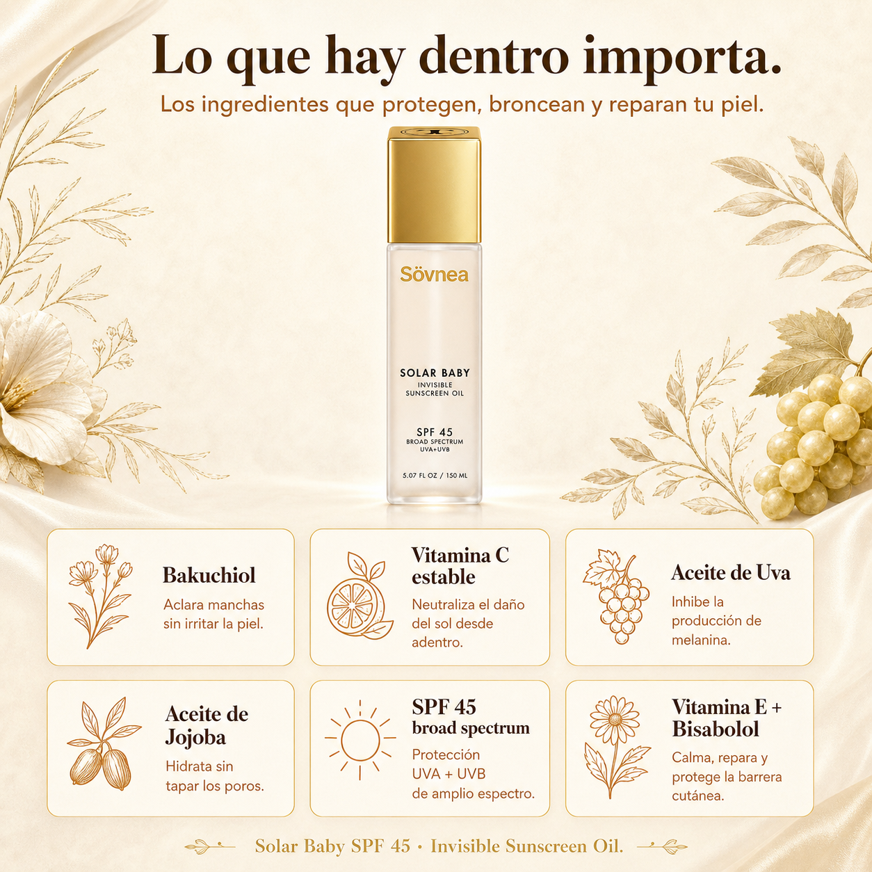 Sövnea Aceite Bronceador - Repara Tu Piel Mientras Se Broncea